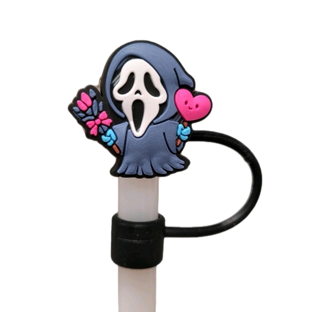 Ghost Face Straw Topper